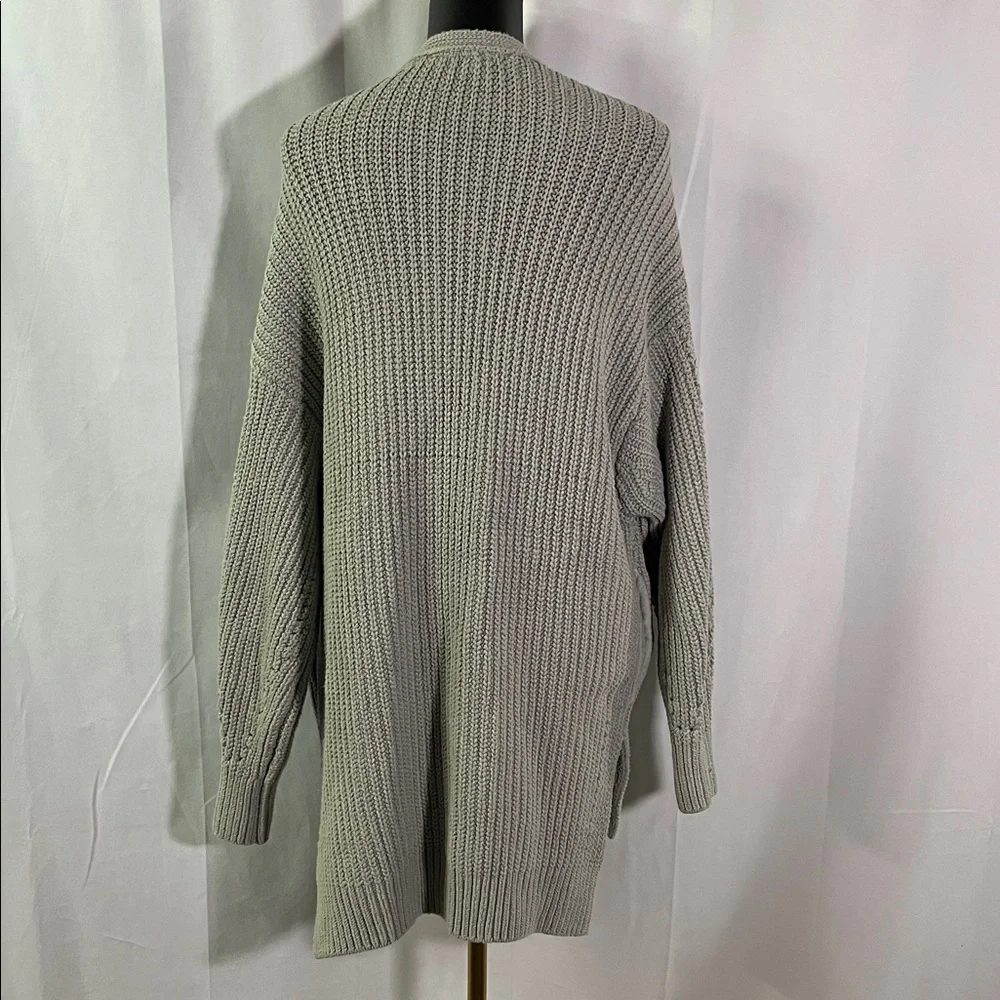 Free People Gray Oversized Chunky Knit Nightingale Cardigan - Picture 4 of 16